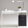 FMD Desk with Drawer - Modern White & Black Office Desk