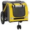 Durable Pet Bike Trailer - Yellow and Black Oxford Fabric