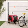 Pet Bike Trailer - Red & Black Oxford Fabric, Iron Frame