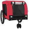 Pet Bike Trailer - Red & Black Oxford Fabric, Iron Frame