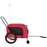 Pet Bike Trailer - Red & Black Oxford Fabric, Iron Frame