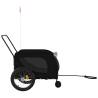 Pet Bike Trailer - Black Oxford Fabric & Iron | HipoMarket