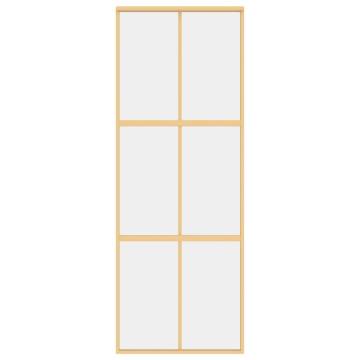 Sliding Door Gold 76x205 cm with Clear ESG Glass & Aluminium