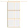 Elegant Gold Sliding Door 102.5x205 cm Clear ESG Glass