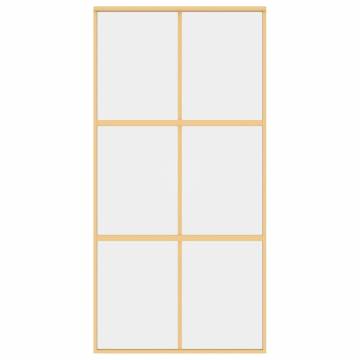 Elegant Gold Sliding Door 102.5x205 cm Clear ESG Glass