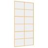 Sliding Door Gold 102.5x205 cm - Clear ESG Glass & Aluminium