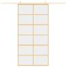 Sliding Door Gold 102.5x205 cm - Clear ESG Glass & Aluminium