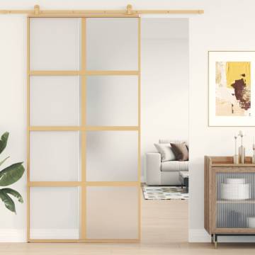 Sliding Door Gold 102.5x205 cm - Frosted Glass & Aluminium