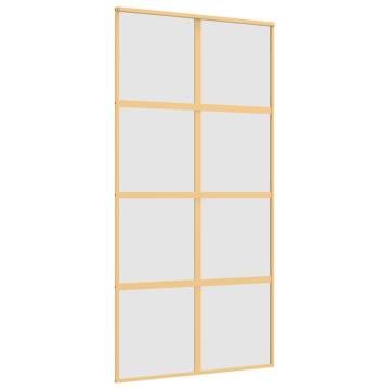 Sliding Door Gold 102.5x205 cm - Frosted Glass & Aluminium