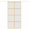 Sliding Door Gold 102.5x205 cm - Frosted Glass & Aluminium