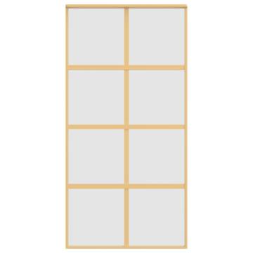 Sliding Door Gold 102.5x205 cm - Frosted Glass & Aluminium