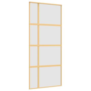 Gold Sliding Door 90x205 cm with Frosted ESG Glass | HipoMarket