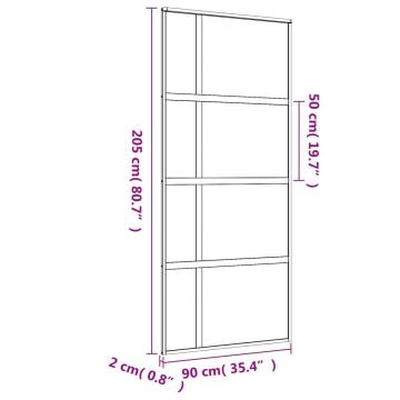 Gold Sliding Door 90x205 cm with Frosted ESG Glass | HipoMarket