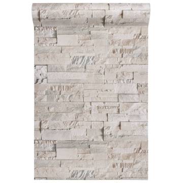 3D Stone Look Wallpaper in Grey & Beige | Hipomarket UK