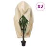 Plant Fleece Covers with Zip 2 pcs 70 g/m² 1.2x1.8 m Colour beige Size 1.2 x 1.8 m Quantity in Package 2 