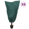 Plant Fleece Covers with Drawstring 8 pcs 70 g/m² 0.8x0.8 m Colour green Size 0.8 x 0.8 m Quantity in Package 8 