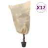 Plant Fleece Covers with Drawstring 12 pcs 70 g/m² 0.8x1 m Colour beige Size 0.8 x 1 m Quantity in Package 12 