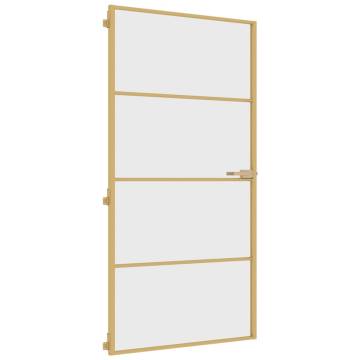 Interior Door Slim Golden - Tempered Glass & Aluminium 102.5x201.5cm