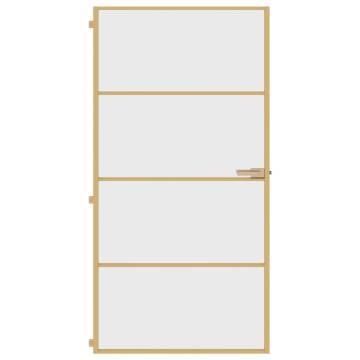 Interior Door Slim Golden - Tempered Glass & Aluminium 102.5x201.5cm