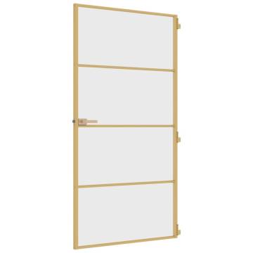 Interior Door Slim Golden - Tempered Glass & Aluminium 102.5x201.5cm