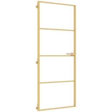 Interior Door Slim Golden | Tempered Glass & Aluminium 83x201.5cm