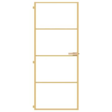 Interior Door Slim Golden | Tempered Glass & Aluminium 83x201.5cm