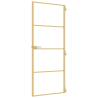 Interior Door Slim Golden | Tempered Glass & Aluminium 83x201.5cm