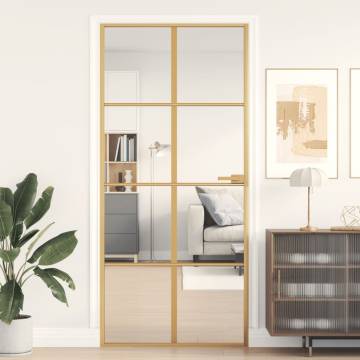 Interior Door Slim Golden 93x201.5 cm - Modern Glass & Aluminium