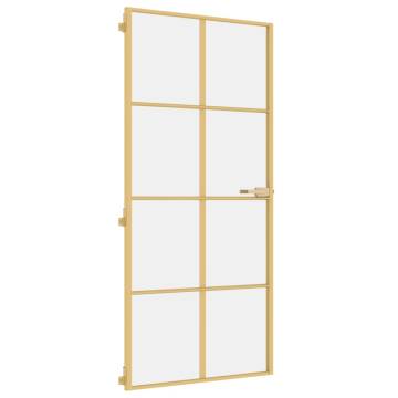 Interior Door Slim Golden 93x201.5 cm - Modern Glass & Aluminium