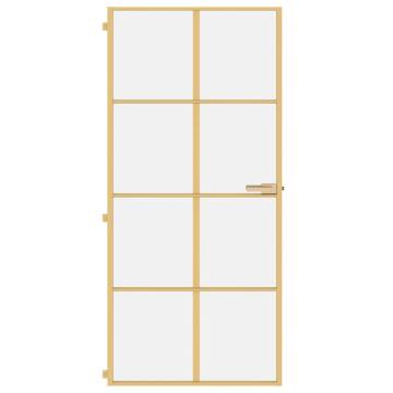 Interior Door Slim Golden 93x201.5 cm - Modern Glass & Aluminium