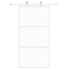 Sliding Door White 102.5x205 cm - Tempered Glass & Aluminium