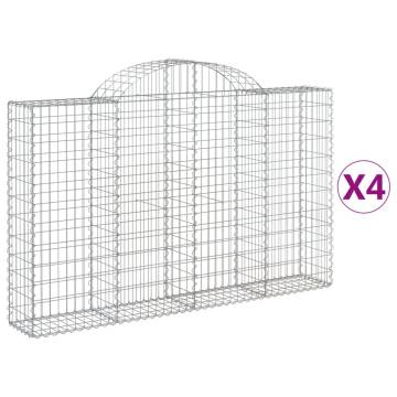 Arched Gabion Baskets - Decorative Garden Barriers (4 pcs)