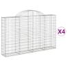 Arched Gabion Baskets - Decorative Garden Barriers (4 pcs)