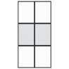 Black Sliding Door 102.5x205 cm - Tempered Glass & Aluminium