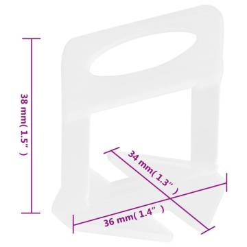 Tile Levelling Clips 250 pcs - 1.5 mm | HipoMarket