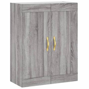 Stylish Highboard Grey Sonoma - 69.5x34x180 cm Engineered Wood