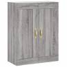 Stylish Highboard Grey Sonoma - 69.5x34x180 cm Engineered Wood