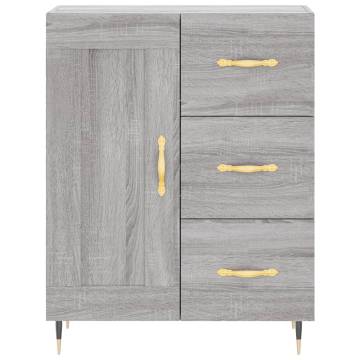 Stylish Highboard Grey Sonoma - 69.5x34x180 cm Engineered Wood