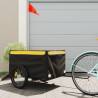 Bike Trailer Black and Yellow 45 kg Iron Colour yellow Size 134 x 69 x 59 cm 