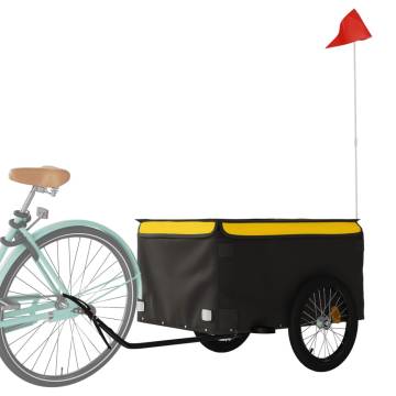 Bike Trailer Black and Yellow 45 kg - Durable and Versatile