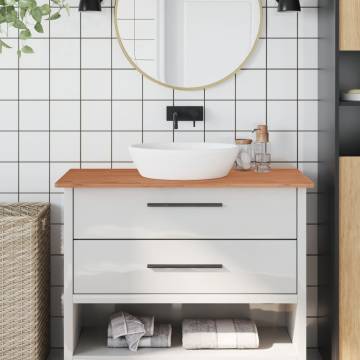 Solid Wood Beech Bathroom Countertop 100x50 cm - Hipomarket