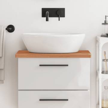 Bathroom Countertop 60x40 cm - Solid Beech Wood