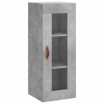 Elegant Highboard in Concrete Grey - 34.5x34x180 cm