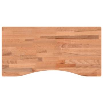 Solid Wood Beech Desk Top - 80x(36-40)x1.5 cm | HipoMarket