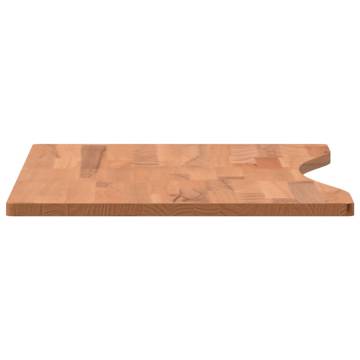 Solid Wood Beech Desk Top - 80x(36-40)x1.5 cm | HipoMarket