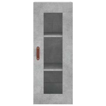 Elegant Highboard in Concrete Grey - 34.5x34x180 cm