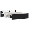 Black Bed Frame with Headboard & Footboard - 140x200 cm