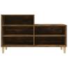 Shoe Cabinet Smoked Oak - Stylish Storage 102x36x60 cm