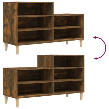 Shoe Cabinet Smoked Oak - Stylish Storage 102x36x60 cm