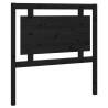 Stylish Black Bed Headboard - Solid Pine Wood 95.5x4x100 cm